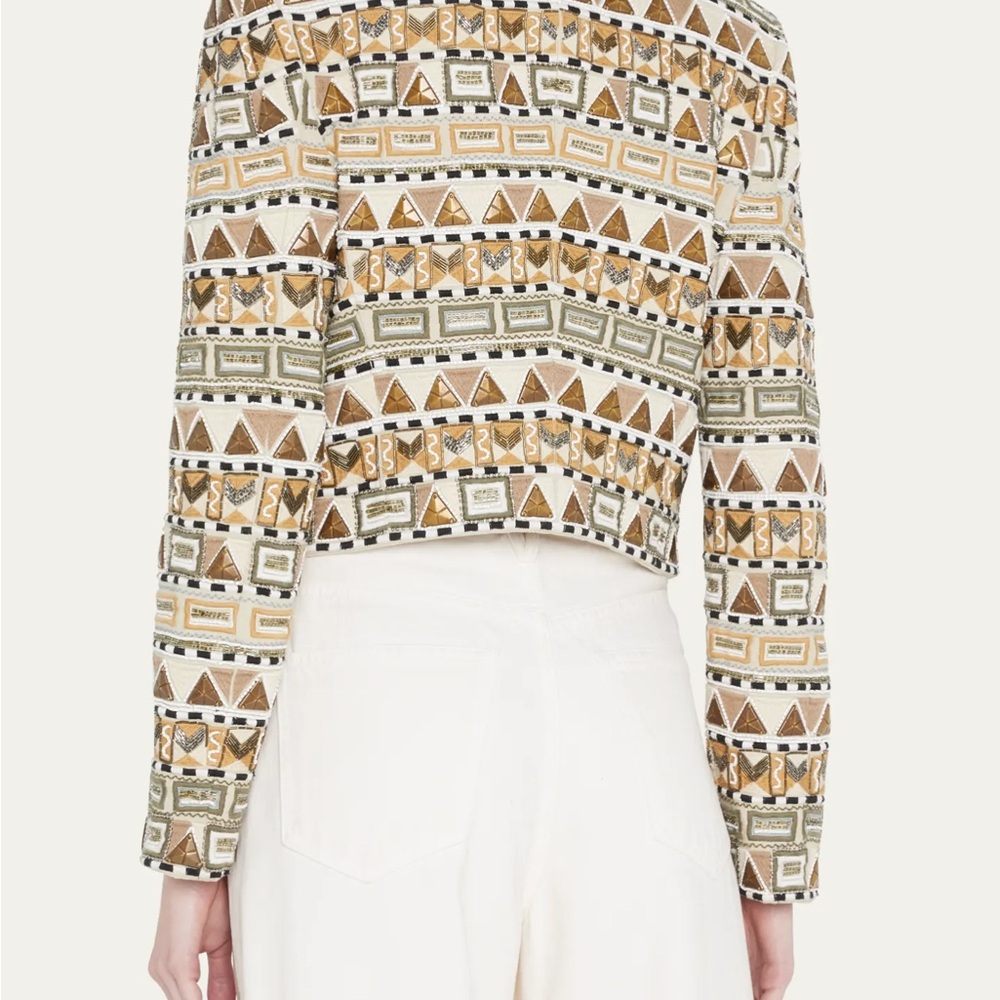 Veronica Beard Cropped Geometric Pattern Embroide… - image 2